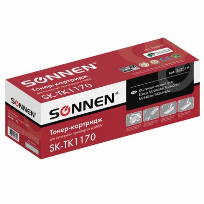 Тонер-картридж SONNEN (SK-TK1170) для KYOCERA Ecosys M2040DN/M2540DN/M2640IDW, ресурс 7200 страниц, 363319