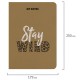Тетрадь 60 л. в клетку обложка КРАФТ, бежевая бумага 70 г/м2, сшивка, В5 (179х250 мм), СЛОГАН, BRAUBERG, 403810