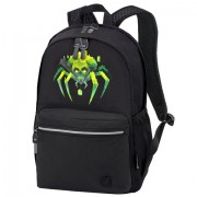 Рюкзак BRAUBERG FASHION CITY универсальный, 2 отделения, 'Green Spider', черный, 46х31х15 см, 273839