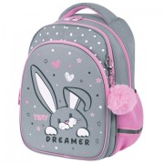 Рюкзак BRAUBERG OPTIMA, 2 отделения, с брелоком, 'Curious bunny', 36х27х18 см, 272098