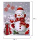 Наклейка для окон двусторонняя МНОГОРАЗОВАЯ 30х38 см, 'Снеговик с подарками', ЗОЛОТАЯ СКАЗКА, 591922