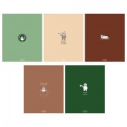 Тетрадь А5, 96 л., HATBER, скоба, клетка, Soft-touch ламинация, 'Coffee Story' (микс в спайке), 094578, 96Т5лВ1