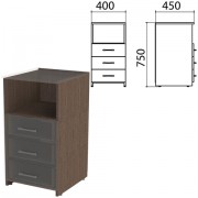 Каркас тумбы приставной 'Канц' 400х450х750 мм, цвет венге, ТК31.16.1