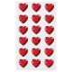 Стразы самоклеящиеся 'Сердце', красные, 16 мм, 18 шт., на подложке, ОСТРОВ СОКРОВИЩ, 661579