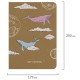 Тетрадь 60 л. в клетку обложка КРАФТ, бежевая бумага 70 г/м2, сшивка, В5 (179х250 мм), КИТЫ, BRAUBERG, 403809
