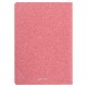Тетрадь A5 (147х210 мм) 48 л., сшивка, в точку, кожзам с блестками, розовый, BRAUBERG 'SPARKLE', 403855