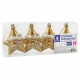 Украшение ёлочное 'Звезды с усами', 4 шт., 8,5х7,5 см, пластик, золотистые, ЗОЛОТАЯ СКАЗКА, 592000