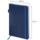 Блокнот А5 135x212 мм BRAUBERG 'Edge', под кожу, резинка, держатель, 80 л., клетка, синий, 117149