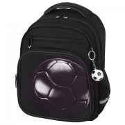 Рюкзак BRAUBERG PROFI, 2 отделения, с брелком, 'Leather ball', 3D-панель, 36х27х19 см, 274416