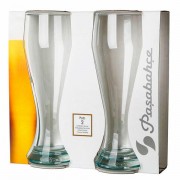 Стакан для пива, объем 665 мл, КОМПЛЕКТ 2 штуки, стекло, PASABAHCE 'ПАБ', фирменная подарочная упаковка, 42756