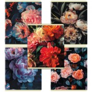 Тетради ДЭК А5 48 л. КОМПЛЕКТ 5 шт. BRAUBERG, скоба, клетка, глянцевый лак, 'ЦВЕТЫ', 404940