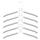 Вешалка-плечики трансформер 2 КОМПЛЕКТА (10 плечиков) металл с покрытием, белые, BRABIX, 880786