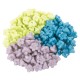 Бусины для творчества 'Цветы', 10 мм, 30 грамм, серые, голубые, салатовые, ОСТРОВ СОКРОВИЩ, 661248