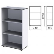 Шкаф (стеллаж) 'Монолит', 740х390х1250 мм, 2 полки, цвет серый, ШМ51.11