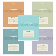 Тетради ДЭК 12 л., КОМПЛЕКТ 10 шт., BRAUBERG, клетка, обложка картон, 'KNOWLEDGE', 107312