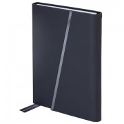 Ежедневник недатированный А5 145х213 мм BRAUBERG 'Vogue', под кожу, магнитный клапан, 160 л., черный, 116223