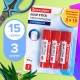 Клей-карандаш 15 г ВЫГОДНАЯ УПАКОВКА BRAUBERG, 3 штуки на блистере, 271307