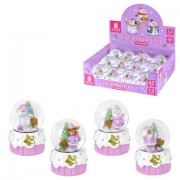 Снежный шар 'Sweet Xmas' диаметр 45 мм, полистоун/стекло, 4 дизайна ассорти, ЗОЛОТАЯ СКАЗКА, 592596