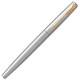 Набор PARKER 'Jotter Stainless Steel GT': шариковая ручка синяя и перьевая ручка, 2093257
