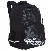 Рюкзак GRIZZLY школьный, анатомическая спинка, 2 отделения, для мальчиков, 'BREAK DOWN', 39х28х20 см, RB-554-7/4