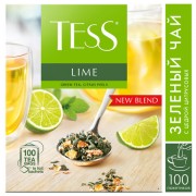 Чай TESS 'Lime' зеленый с цедрой цитрусовых, 100 пакетиков в конвертах по 1,5 г, 2098-09