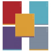 Тетрадь обложка пластик, А5, 48 л., скоба, клетка, HATBER, 'PROстиль' (микс в спайке), 090231, 48Т5В1пл