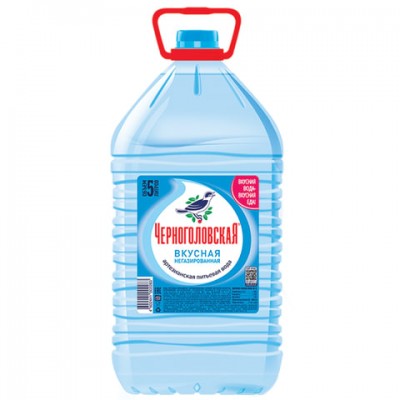 Вода негазированная питьевая 'ЧЕРНОГОЛОВСКАЯ', 5 л, пластиковая бутылка