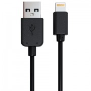 Кабель USB 2.0 - Lightning, 1 м, RED LINE, для подключения портативных устройств, черный, УТ000008646