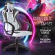 Кресло компьютерное BRABIX 'Forcer GM-127', 2 подушки, ткань, серое/светло-голубое, 533214