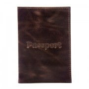 Обложка для паспорта натуральная кожа пулап, 'Passport', кожаные карманы, коричнев, BRAUBERG, 238197