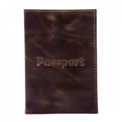 Обложка для паспорта натуральная кожа пулап, 'Passport', кожаные карманы, коричнев, BRAUBERG, 238197