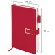Ежедневник недатированный, А5, 143х210 мм, BRAUBERG 'Dainty', под кожу, магнитная застежка, 160 л., красный, 117142