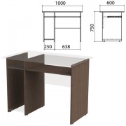 Каркас к столу компьютерному 'Канц' 1000х600х750 мм, цвет венге, СК24.16.2