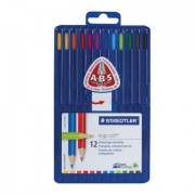 Карандаши цветные STAEDTLER ПРЕМИУМ 'Ergosoft', 12 цветов, трехгранные, пластиковый футляр, 157 SB12