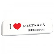 Ластик большой FACTIS 'I love mistakes' (Испания), 140х44х9 мм, прямоугольный, скошенные края, GCFGE16C
