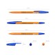 Ручки шариковые ERICH KRAUSE R-301 'Stick Orange', СИНИЕ, набор 8 штук, 0,7 мм, 56614