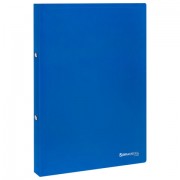 Папка на 2 кольцах А4 BRAUBERG UNIVERSAL, 25 мм, синяя, до 170 листов, 0,5 мм, 273030