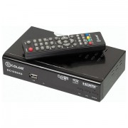 Приставка для цифрового ТВ DVB-T2 D-COLOR DC1002HD RCA, HDMI, USB, дисплей, пульт ДУ
