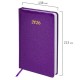 Ежедневник датированный 2026 А5 138x213 мм BRAUBERG Sparkle, под кожу, блестки, фиолетовый, 117438