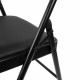 Стул складной BRABIX 'Golf Plus CF-003 Комфорт', черный каркас, кожзам черный, 531566