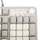 Клавиатура проводная бесшумная USB, 102+98 клавиш, LED-подсветка, SONNEN K620, слоновая кость / серая, 513950