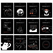 Тетради предметные, КОМПЛЕКТ 12 ПРЕДМЕТОВ, 48 л., TWIN-лак, BRAUBERG 'МЕМЫ', 405172