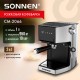 Кофеварка рожковая с дисплеем SONNEN CM-2066, ручной капучинатор, сенсор, 1 л, 950 Вт, 19 бар, 457882