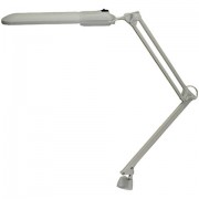 Настольная лампа светильник Дельта на струбцине, ЛЮМИНЕСЦЕНТНАЯ, цоколь 2G7, 11 Вт, серый