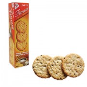 Печенье-крекер LOTTE 'Fitness', сладкие, с кунжутом, в картонной упаковке, 88 г (2 х 44 г)