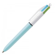 Ручка шариковая автоматическая BIC '4 Colours', 4 цвета (голубой,фиолетовый, розовый, салатовый), узел 1 мм, линия письма 0,32 мм, 887777