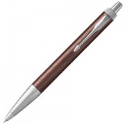 Ручка шариковая PARKER 'IM Premium Brown CT', корпус коричневый с гравировкой, хромированные детали, синяя, 1931679