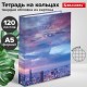 Тетрадь на кольцах А5 (175х215 мм), 120 листов, твердый картон, клетка, BRAUBERG, Travel, 404080