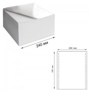 Бумага самокопирующая с перфорацией белая, 240х305 мм (12'), 2-х слойная, 900 комплектов, белизна 90%, DRESCHER, 110756
