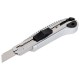 Нож канцелярский 18 мм, 5 лезвий в комплекте, автофиксатор, металлический цвет, STAFF, 273930